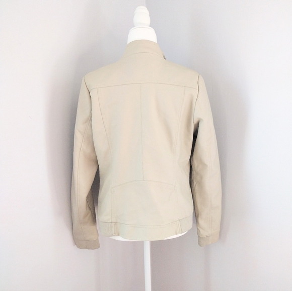 Royalty For Me Cream Biker Jacket Juniors Large - Picture 5 of 6